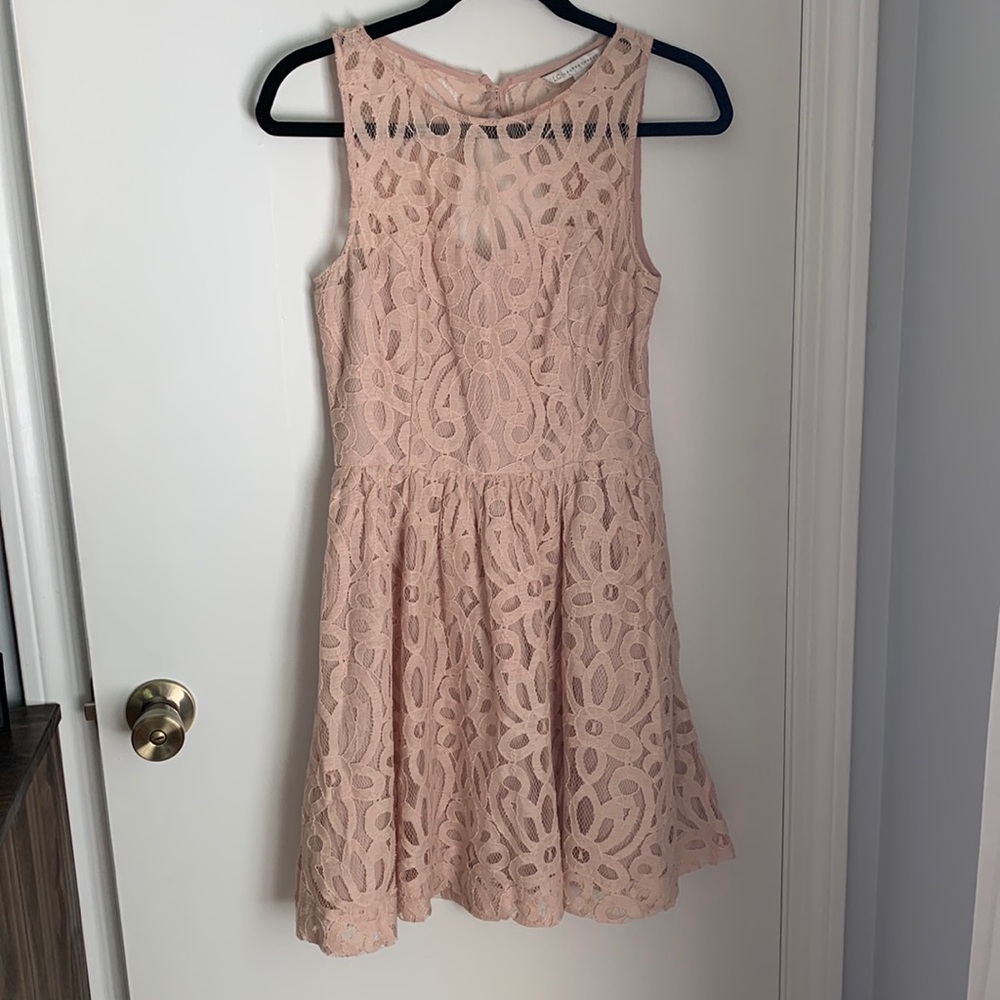 Blush lace dress